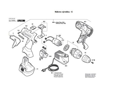 Aku šroubovák PSR 9,6 VE-2 Bosch 0603940667