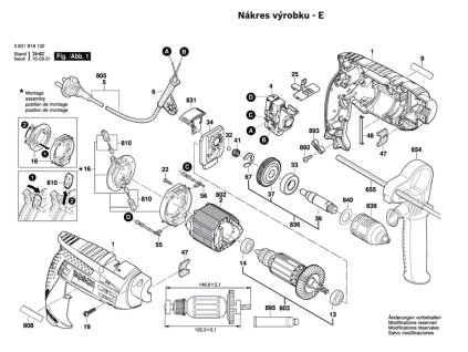 Příklepová vrtačka GSB 1600 RE Bosch 3601B18122