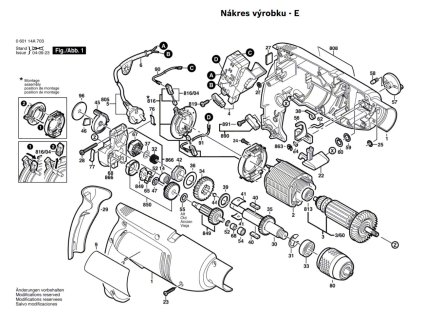 Příklepová vrtačka GSB 1800-2 RE Bosch 060114A708