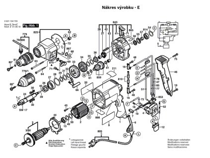 Příklepová vrtačka GSB 20-2 RE Bosch 0601194795