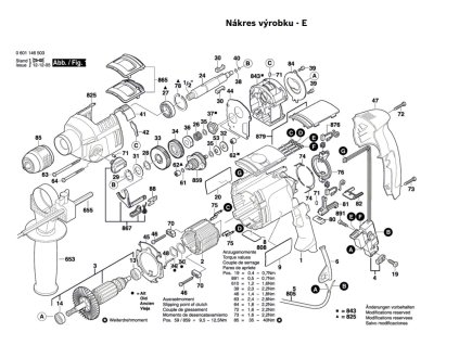 Příklepová vrtačka GSB 22-2 RCE Bosch 0601146708