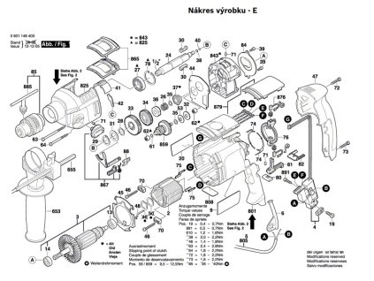 Příklepová vrtačka GSB 22-2 RE Bosch 0601146408