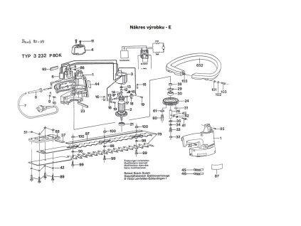 Aku Křovinořez P 80 / P 80 K Bosch 0603232001