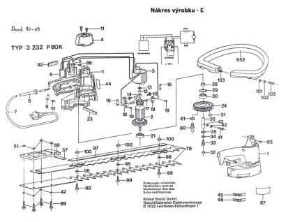 Křovinořez P 80, P 80 K Bosch 0603232203