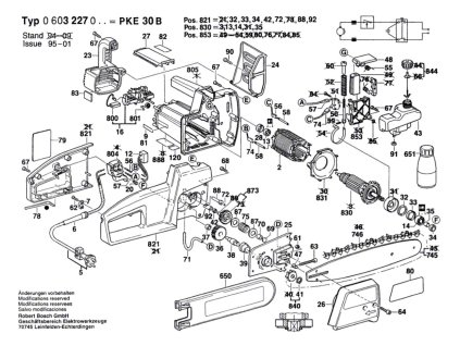 Násada řetězová pila PKE 30 B Bosch 0603227003