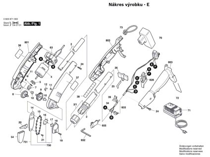 Odvětvovací pila ASG 52 ACCU Bosch 0600871003