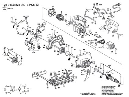 Okružní pila PKS 52 Bosch 0603223302