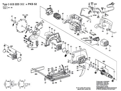 Okružní pila PKS 52 Bosch 0603223304