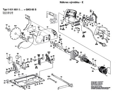 Okružní pila GKS 65 S Bosch 0601651003