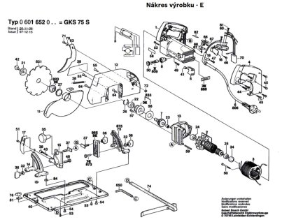 Okružní pila GKS 75 S Bosch 0601652003