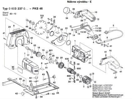 Okružní pila PKS 46 Bosch 0603237003