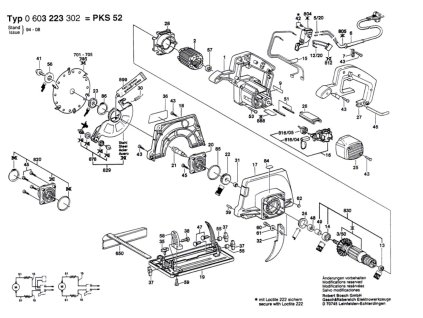 Okružní pila PKS 52 Bosch 0603223305