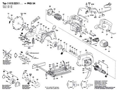Okružní pila PKS 54 Bosch 0603223003