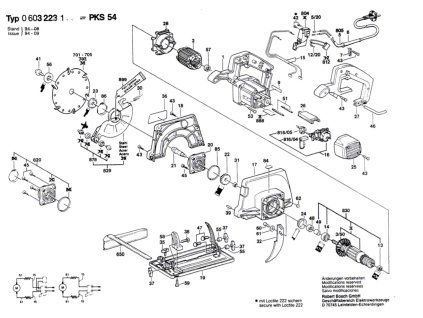 Okružní pila PKS 54 Bosch 0603223103