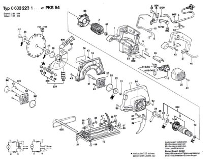 Okružní pila PKS 54 Bosch 0603223307