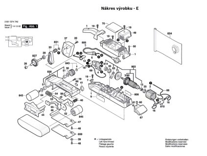 Pásová bruska GBS 75 AE Bosch 3601B747A0