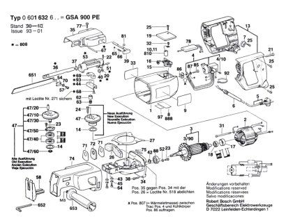 Pila ocaska GSA 900 PE Bosch 0601632603