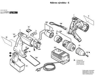 Aku vrtací šroubovák GSR 9,6 VPE-2 Bosch 0601946655