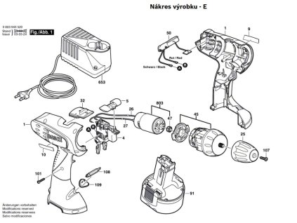 Aku Vrtací šroubovák PSR 12 VE-2 Bosch 0603943521