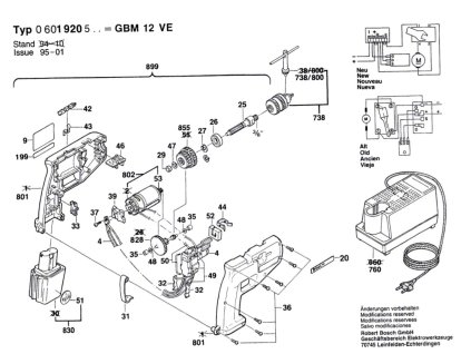 Aku vrtačka GBM 12 VE Bosch 0601920503