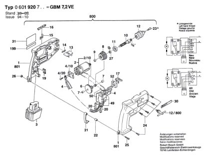 Aku vrtačka GBM 7,2 VE Bosch 0601920703