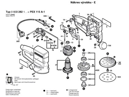 Excentrická bruska PEX 115 A-1 Bosch 0603282103