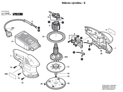 Excentrická bruska PEX 270 A Bosch 0603369003