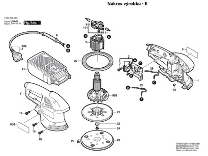 Excentrická bruska PEX 270 A Bosch 0603369080