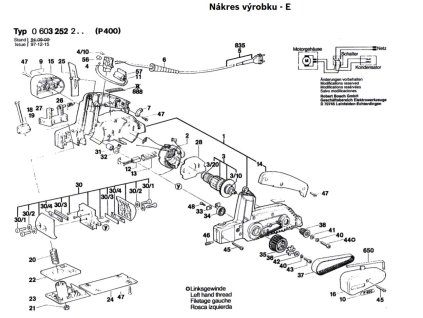 Hoblík P 400 Bosch 0603252203