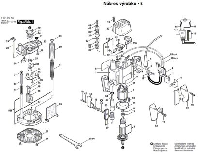 Horní frézka GOF 1200 Bosch 0601613103