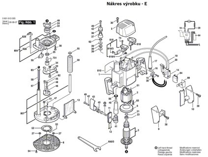 Horní frézka GOF 1200 A Bosch 0601613003