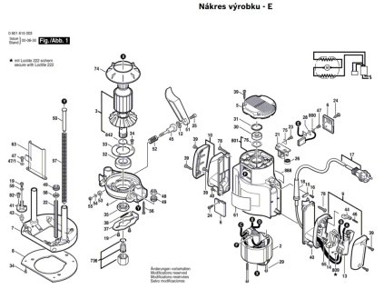Horní frézka GOF 1600 A Bosch 0601615003