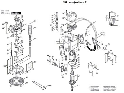 Horní frézka GOF 900 Bosch 0601614103