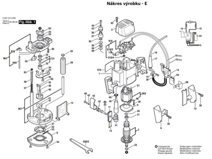 Horní frézka GOF 900 A Bosch 0601614003