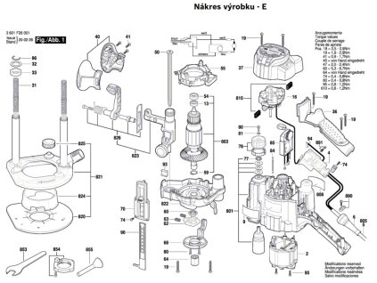 Horní frézka GOF 1250 CE Bosch 3601F26001