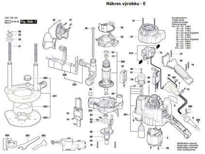 Horní frézka GOF 1250 LCE Bosch 3601F26101
