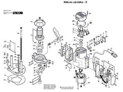 Horní frézka GOF 1700 ACE Bosch 0601615703
