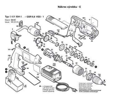 Aku šroubovák GSR 9,6 VES-1 Bosch 0601934655