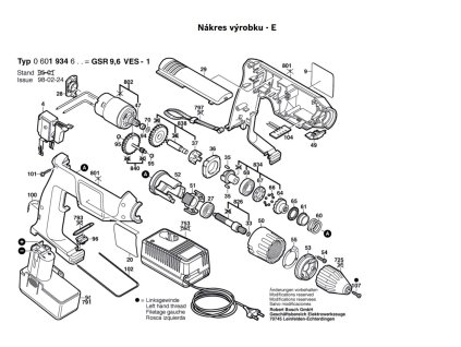 Aku šroubovák GSR 9,6 VES-1 Bosch 0601934656