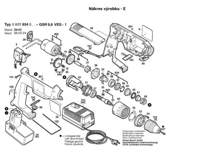 Aku šroubovák GSR 9,6 VES-1 Bosch 0601934658