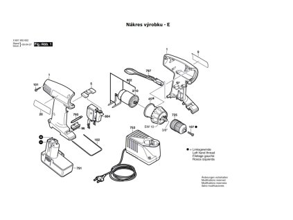 Aku šroubovák GSR 9,6-1 Bosch 0601955655