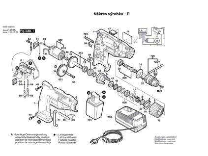 Aku šroubovák SR 12 E Bosch 0603935503