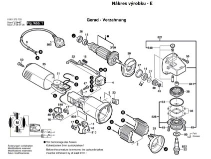 Úhlová bruska GWS 6-115 E Bosch 0601375708