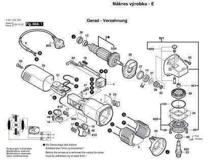 Úhlová bruska GWS 6-115 E Bosch 06013757A8