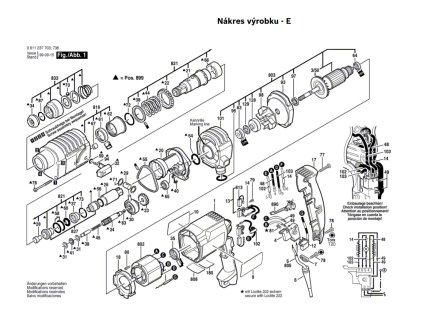 Vrtací kladivo GAH 350 SRE Bosch 0611237703