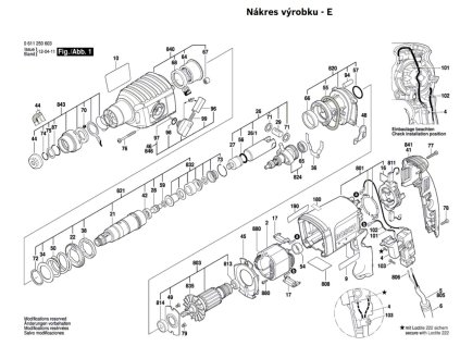 Vrtací kladivo GBH 2-22 E Bosch 0611250608