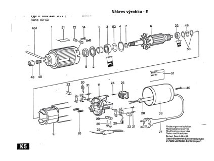 Horní frézka POF 50 Bosch 0603261903