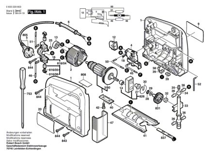Stolní pila PST 53 AE Bosch 0603229808