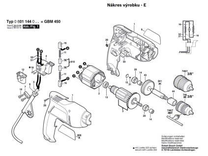Vrtačka GBM 450 Bosch 0601144008