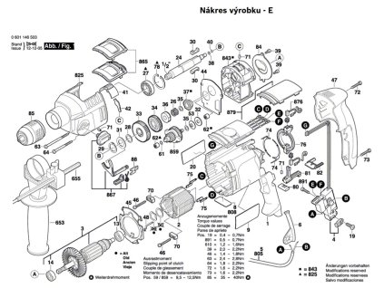 Příklepová vrtačka GSB 22-2 RE Bosch 0601146508